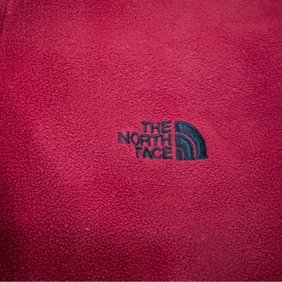 Vtg The North Face Red Burgundy 1/4 Zip Fleece Pullover Men’s Sz Med TNF Fleece - Picture 3 of 16